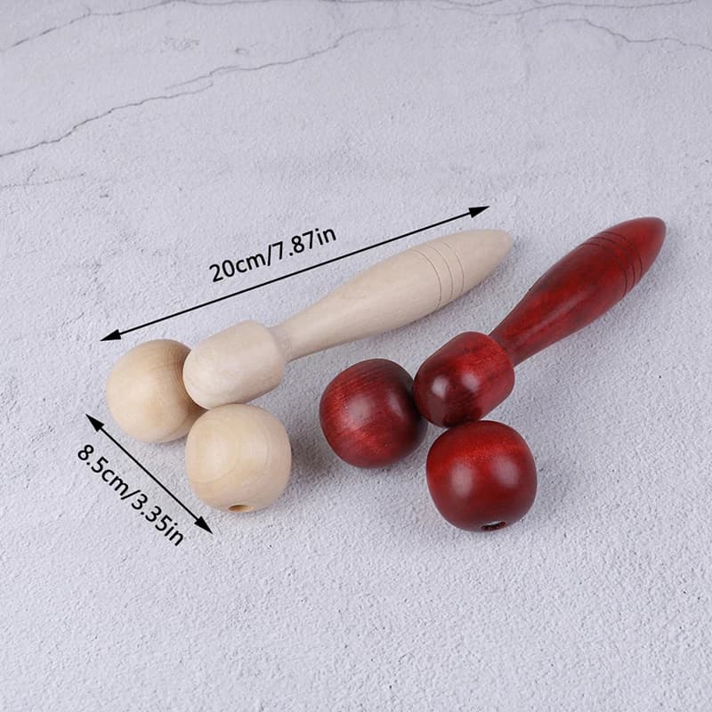 Rouleau de massage facial et oculaire en bois naturel pour la santé, amincissant et relaxant pour le cou