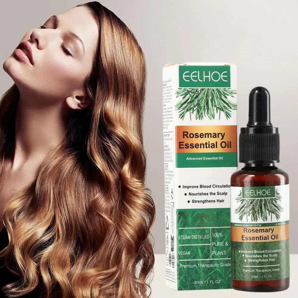 Château de soins capillaires aux huiles essentielles de romarin, Pure Natural, Nourrir les cheveux brillants, Soin sain, 30ml, 60ml