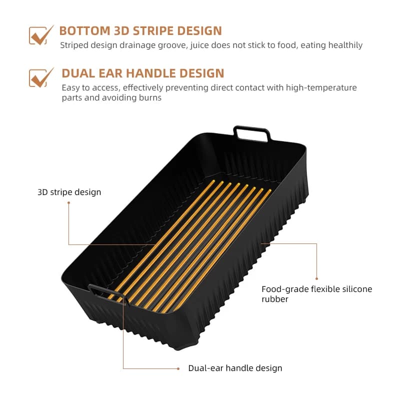Grandes doublures en silicone pour friteuse à air Ninja Flex Drawer