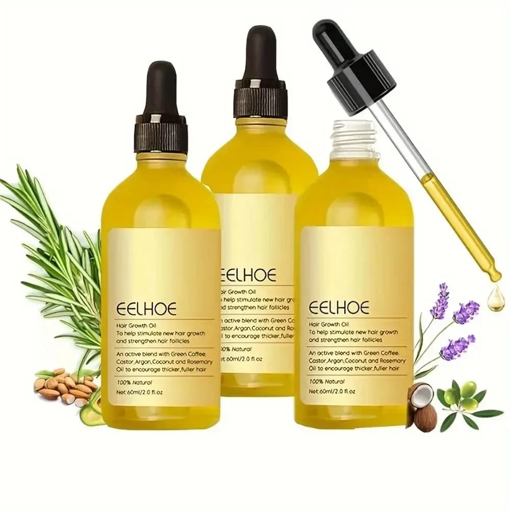 Huile essentielle de romarin Dense pour cheveux, 60ml, lavande végétalienne, réparation des dommages des cheveux, prévient la perte de cheveux, cheveux lisses, nourrit, huile de soin capillaire
