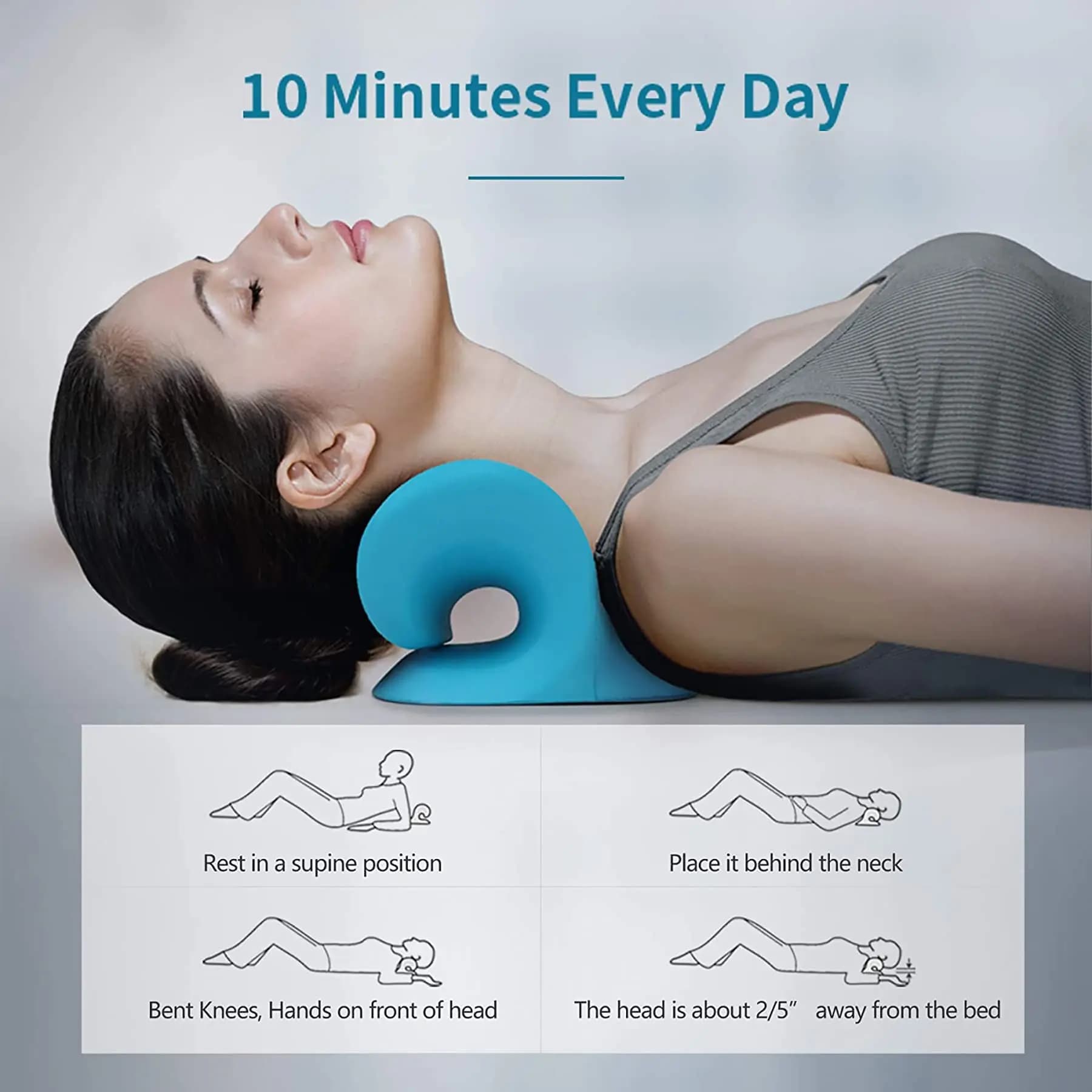 Dispositif de Traction cervicale pour relaxation du cou et des épaules
