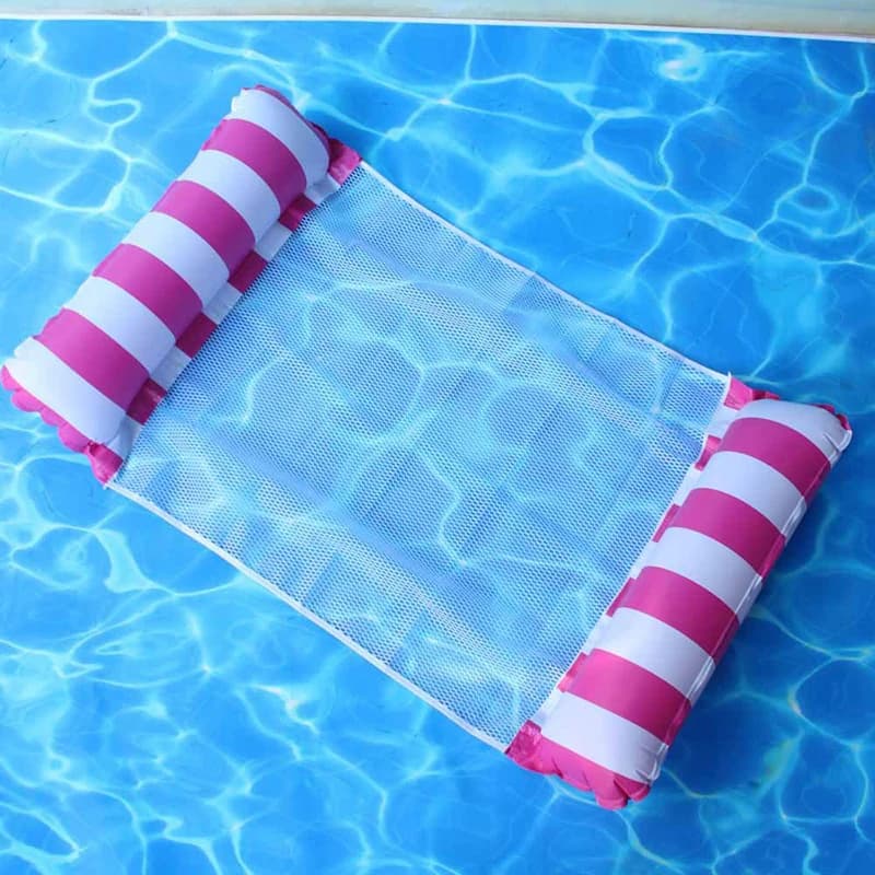 Gonflable pliable flottant rangée piscine fête eau hamac Air matelas Pvc rayure eau