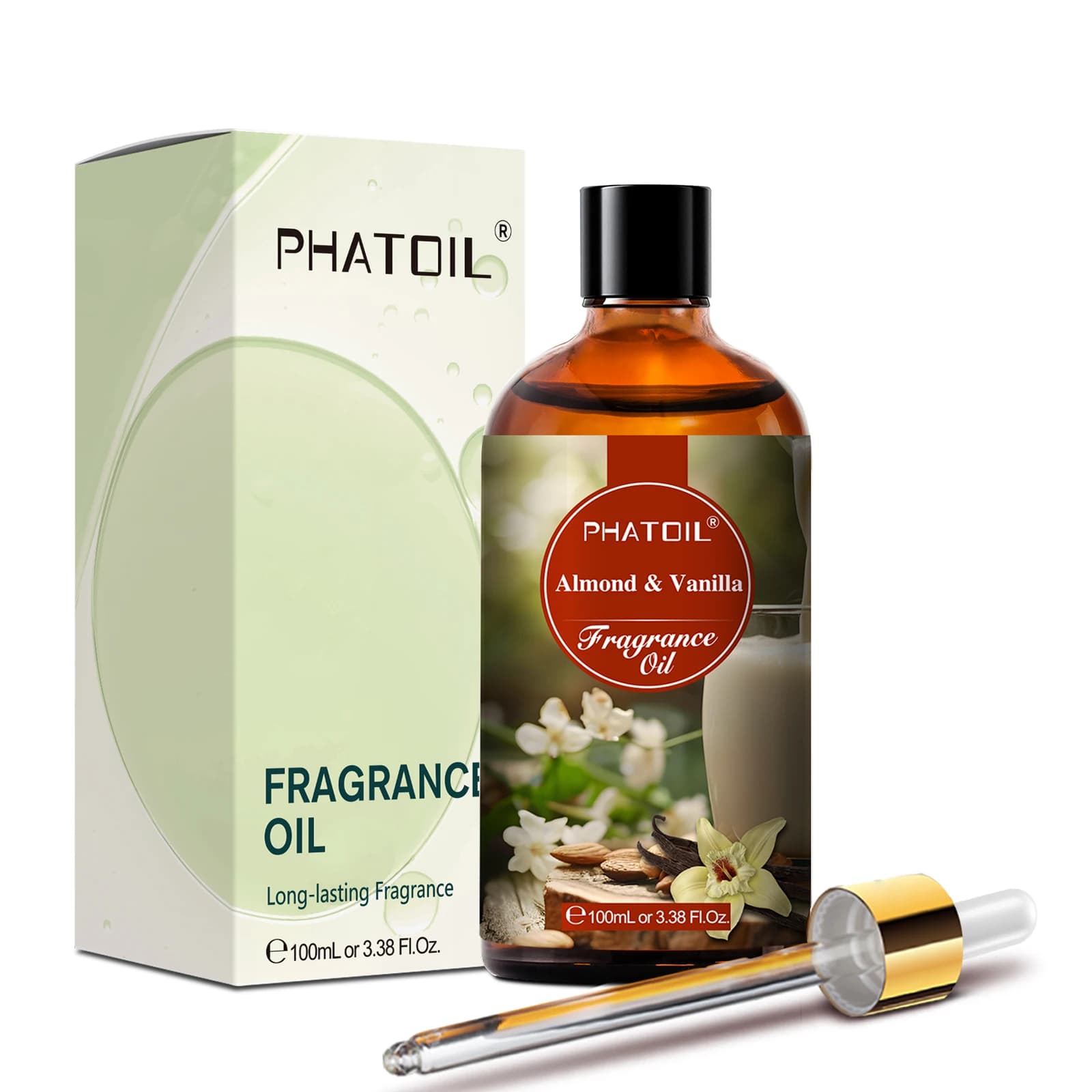 PHATOIL 100ML avec compte-gouttes huile parfumée pour diffuseur fruits carnaval amande vanille doré Vintage No.1 huiles de lettre Lucifer