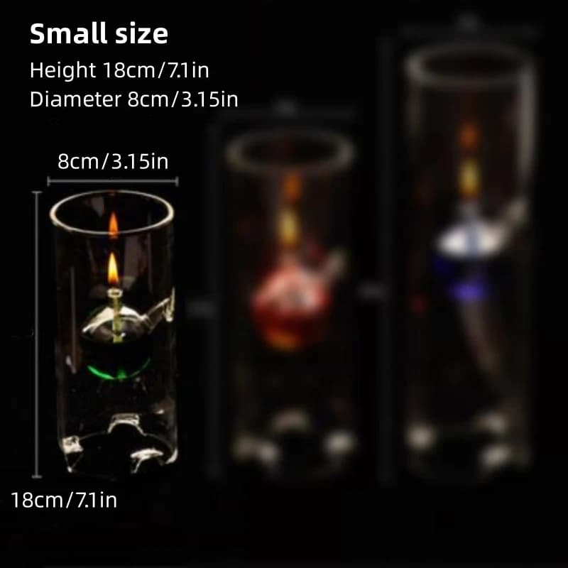 Lampe à huile en verre romantique