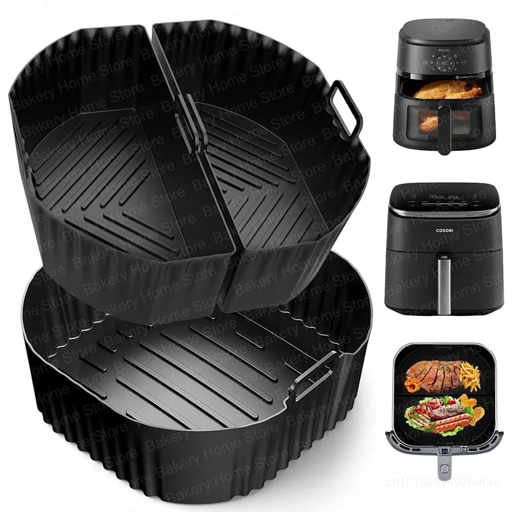 Accessoires de friteuse à Air 2x3.1L et 1x6.2L pour Philips série 2000 NA230 XL Cosori Turboblaze 6L, moule en Silicone réutilisable pour friteuse à air
