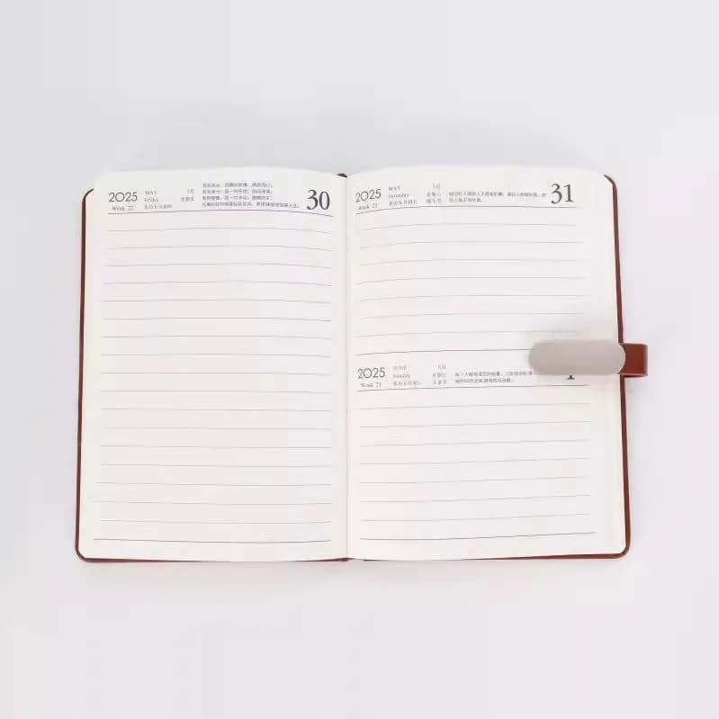 Calendrier 2025 A5 PU 365 jours d'embauche, manuel de gestion du temps, plan d'affaires, fournitures de bureau