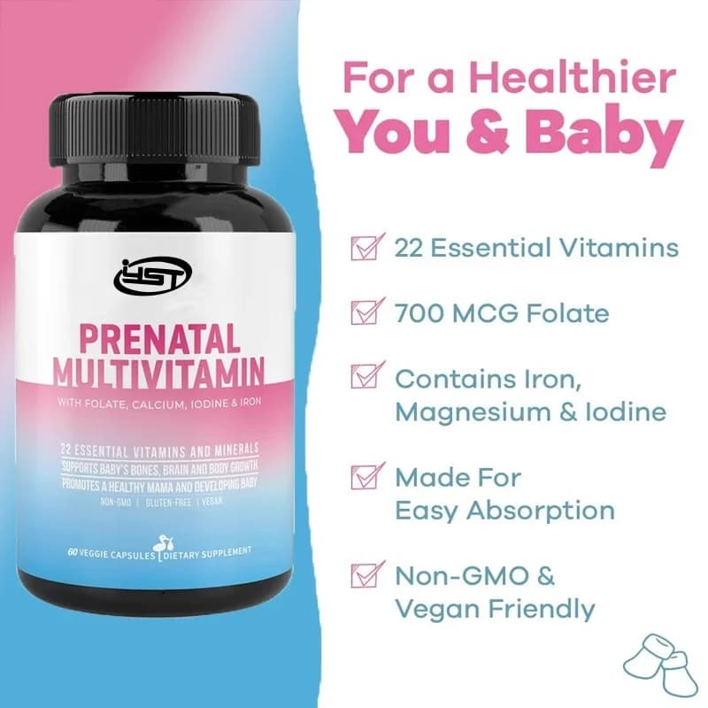 Vitamines prénatales pour femmes enceintes | | Sans OGM, contenant du fer, du calcium, de la vitamine C, du zinc et de l'acide folique pour les femmes enceintes