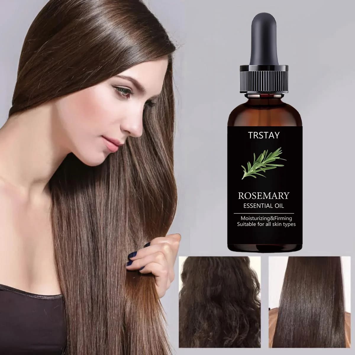 TRSTAY – huile essentielle de romarin pour le soin des cheveux, améliore les dragées des cheveux endommagés, les follicules bloquantes, active et la croissance, lubrifie les cheveux