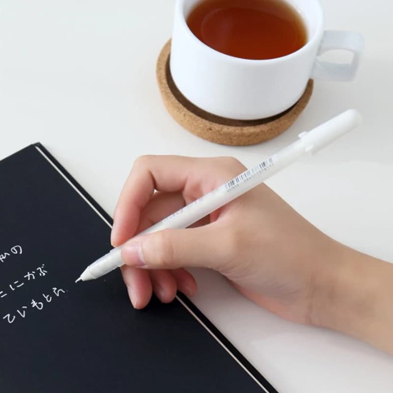 Sakura Gelly rouleau Gel stylo couleur blanche 0.5mm 0.8mm 1.0mm haute lumière Marke stylo noir carton Art peinture stylo blanc ligne stylos
