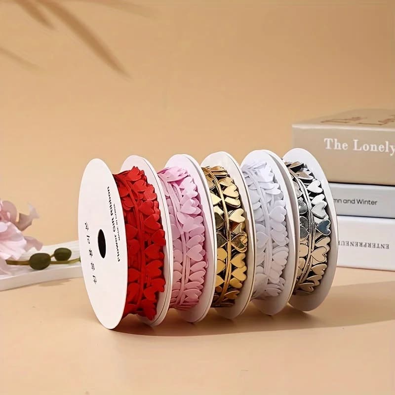 1 rouleau de sangle d'amour connectée de 354 pouces, ruban d'emballage cadeau, ruban de décoration pour vêtements, décoration de vacances, emballage de la saint-valentin