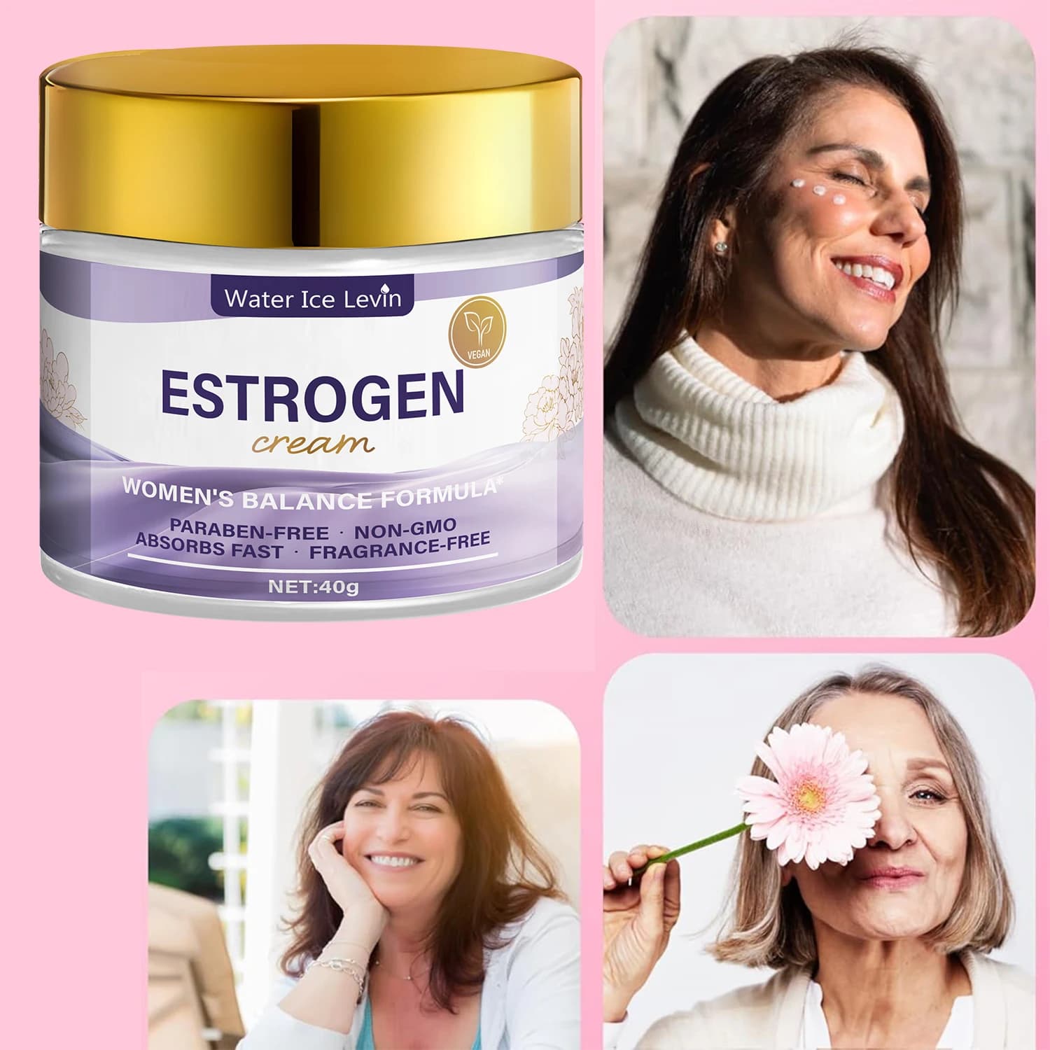 Crème Équilibre Hormonal Femme - Texture Rapide Absorption, Sans Paraben, Sans Parfum, Hydratation Profonde, Soin Hivernal