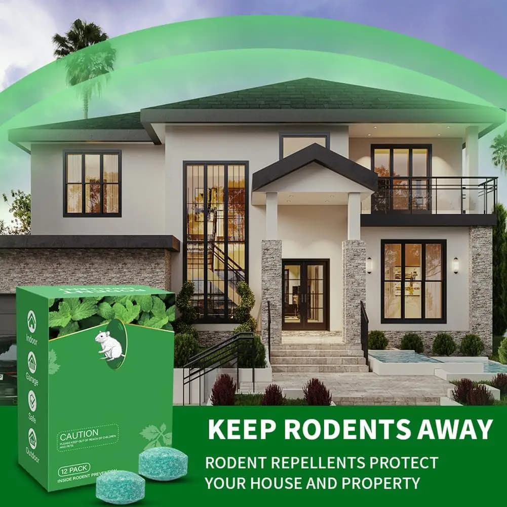 12 pièces naturel maison souris répulsif Anti-rat pilules plante huile essentielle l extérieur répulsif anti-rat pilule balle rongeur-réparateur