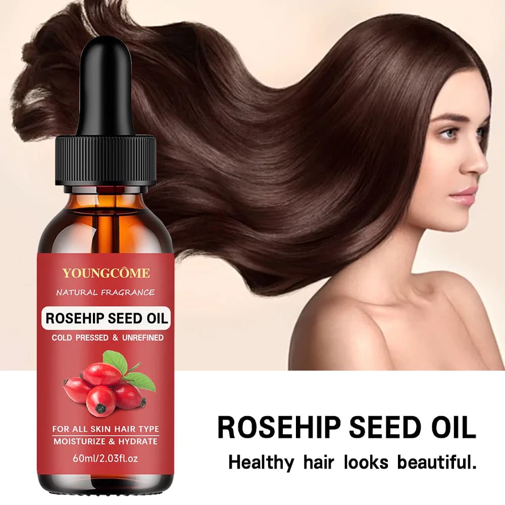YOUNGCOME – huile de rose musquée cosmétique pour le visage et la peau plus douce et brillante, huile pour le visage, Massage Gua Sha et soins capillaires