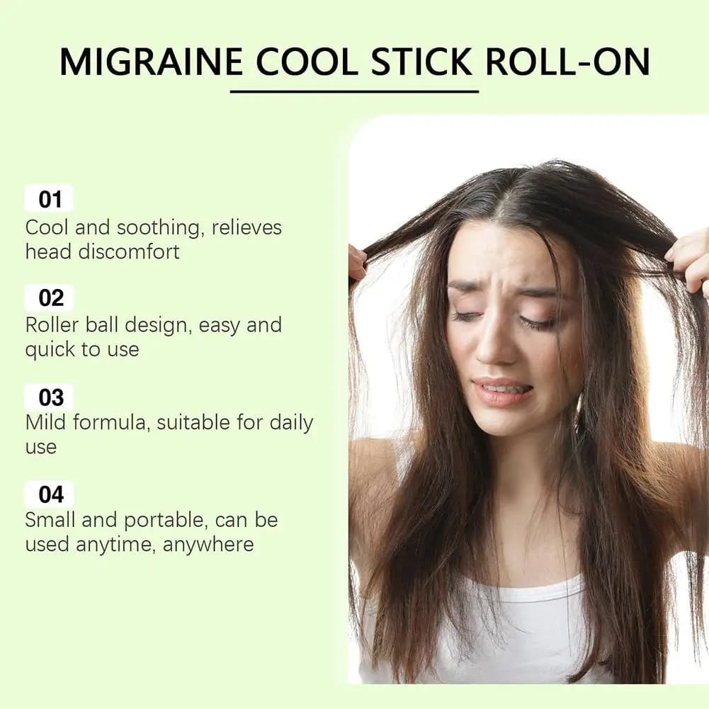 Huile Essentielle de Menthe à Base de Plantes en Roll-on – Soulagement Rapide Tension Tête et Stress – Rafraîchissant et Apaisant Piqûres de Moustiques – Huile Corporelle Portable