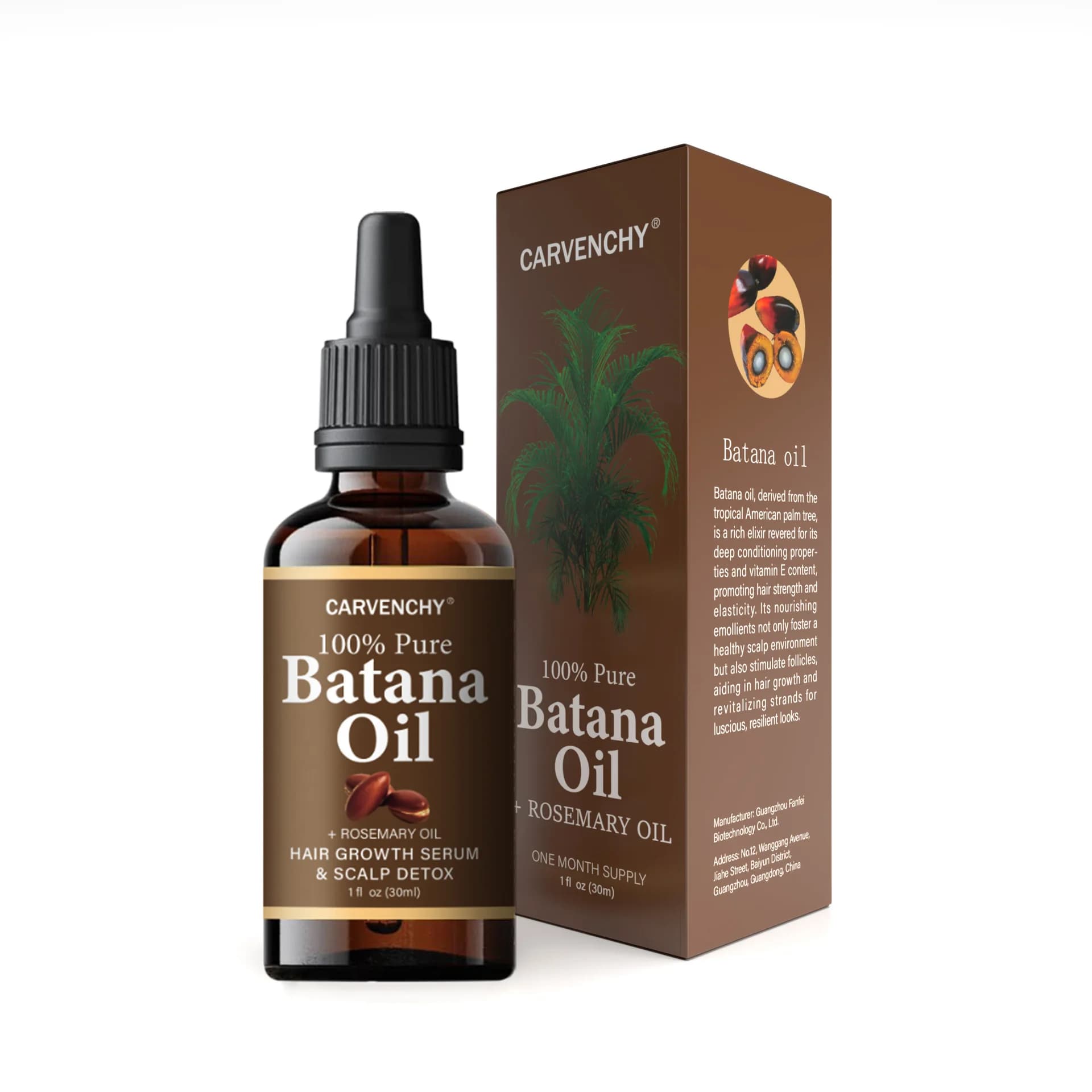 Huile de Batana 100% pure, huile de Batana biologique, huile essentielle pour les soins des cheveux à la rosemarie