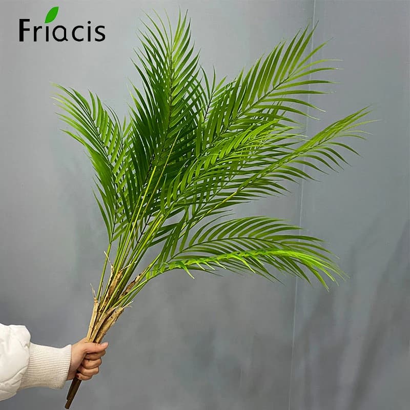 Plantes d'arbre artificielles tropicales de 88 CM, feuilles de palmier, branche en plastique, fausses plantes d'intérieur en plastique, accessoires de décoration pour la maison et le jardin