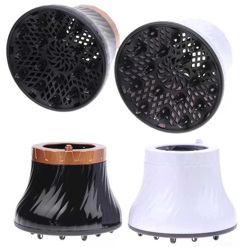 Diffuseur de cheveux universel Adaptable pour sèche-cheveux avec conception rotative cheveux bouclés grande capuche de vent forme fixe dispersant le vent