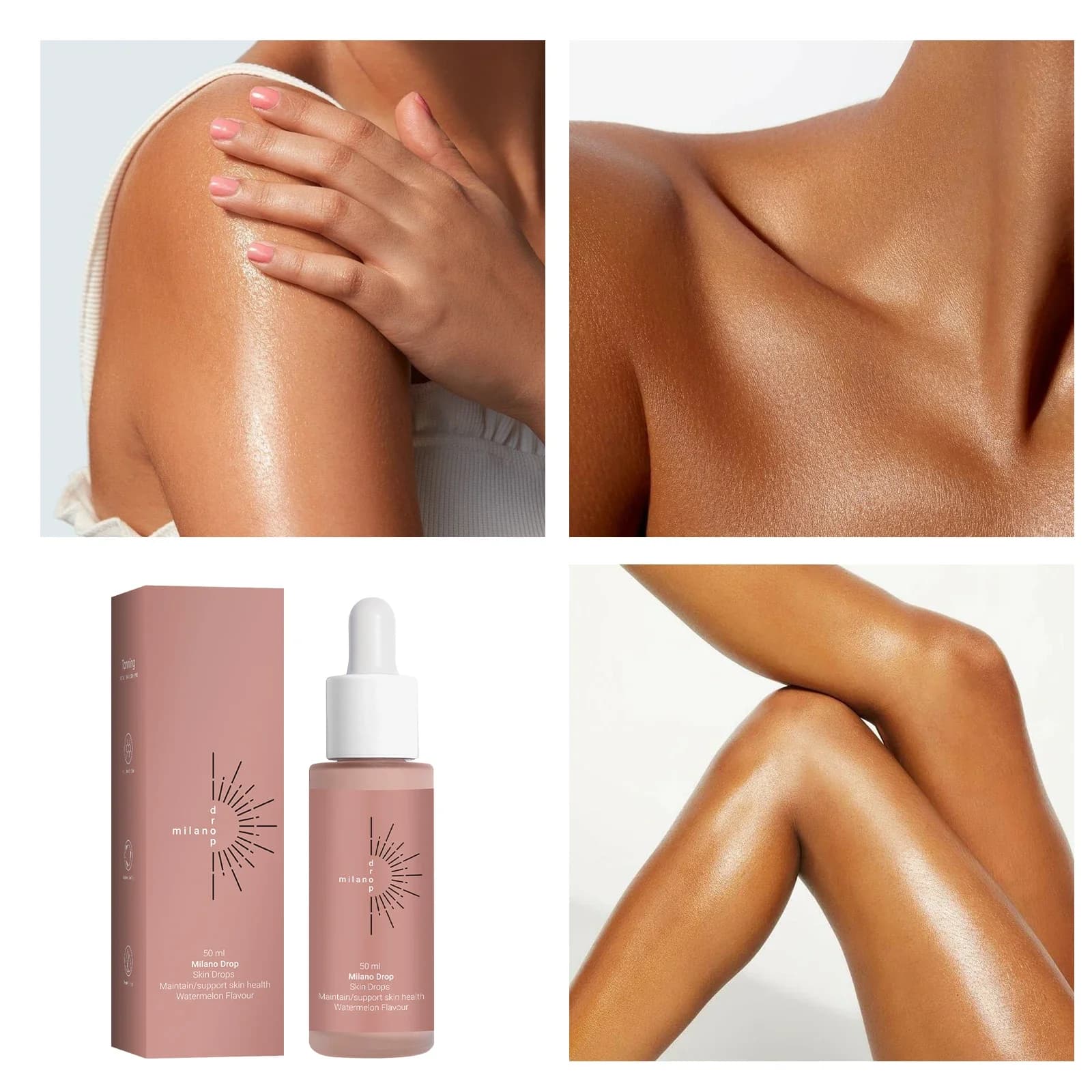 2/1 pièces gouttes autobronzantes améliorer la mélanine de la peau bronzant liquide bronzant naturel bronzage sans soleil pour le corps visage prévenir les coups de soleil