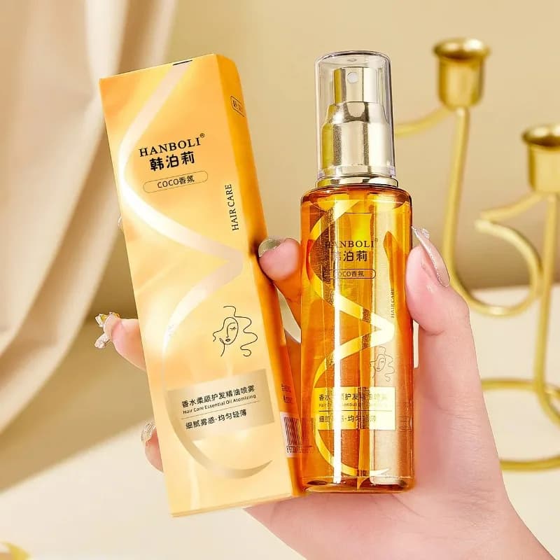 Spray d'huile capillaire inoffensive de qualité supérieure, huile revitalisante nourrissante parfumée, hydratant en profondeur pour cheveux bouclés, cadeau pour femmes, 100ml