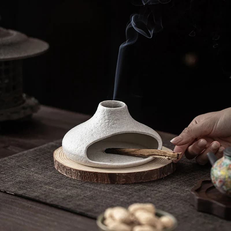 Diffuseur d'arôme en céramique pour cheminée, petit brûleur d'encens, brûleur d'arôme, ornements d'ambiance décoratifs pour la maison