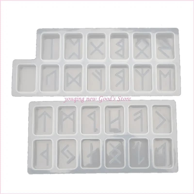57QA Futhark – moules moulage symboles énergétiques, pour bricolage, outil fabrication pendentifs bijoux
