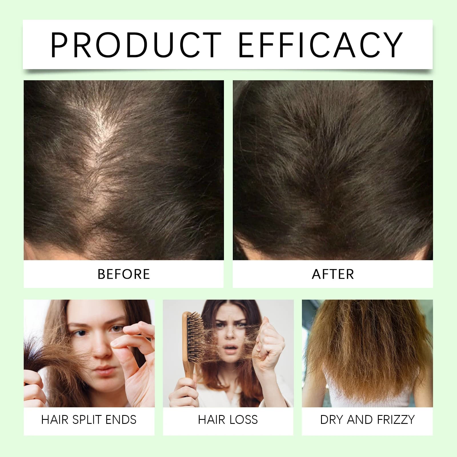 HOEGOA Shampoo à la kératine hydrolysée de romarin 100 ml, favorise la croissance des cheveux, réduit la casse et les pointes fourchues, hydratation intense