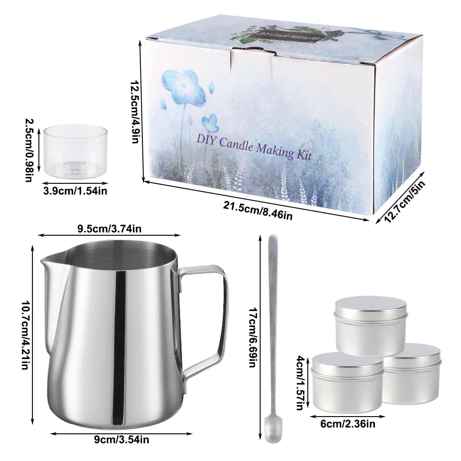 Ensemble de fabrication de bougies DIY Simple, facile à fabriquer, avec huile essentielle pour aromathérapie, cire de soja de haute qualité, fabriqué à la main