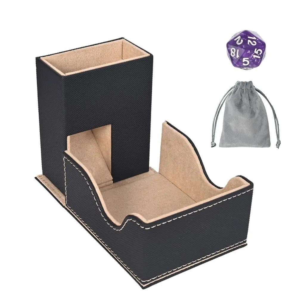 Tour à dés pliable Portable en cuir PU