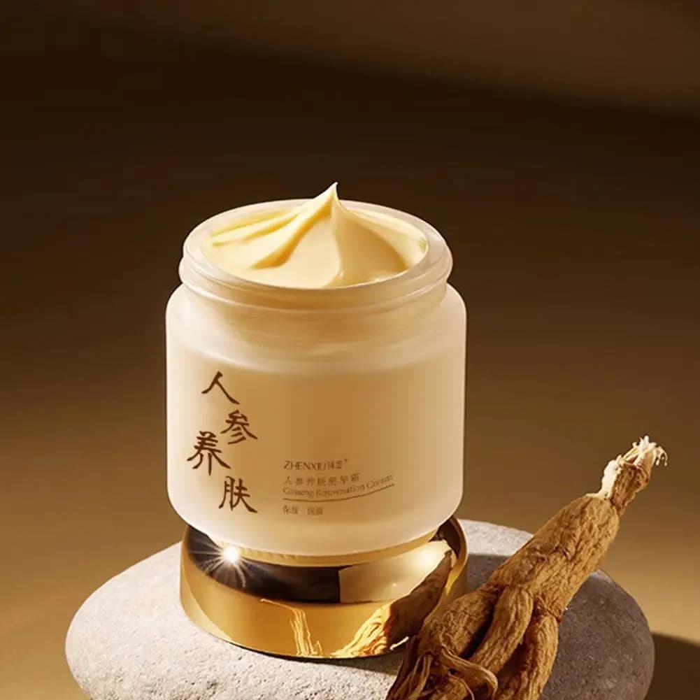 Crème Sérum au Ginseng pour le Visage – Soin Essentiel Éclaircissant, Hydratant et Anti-Rides