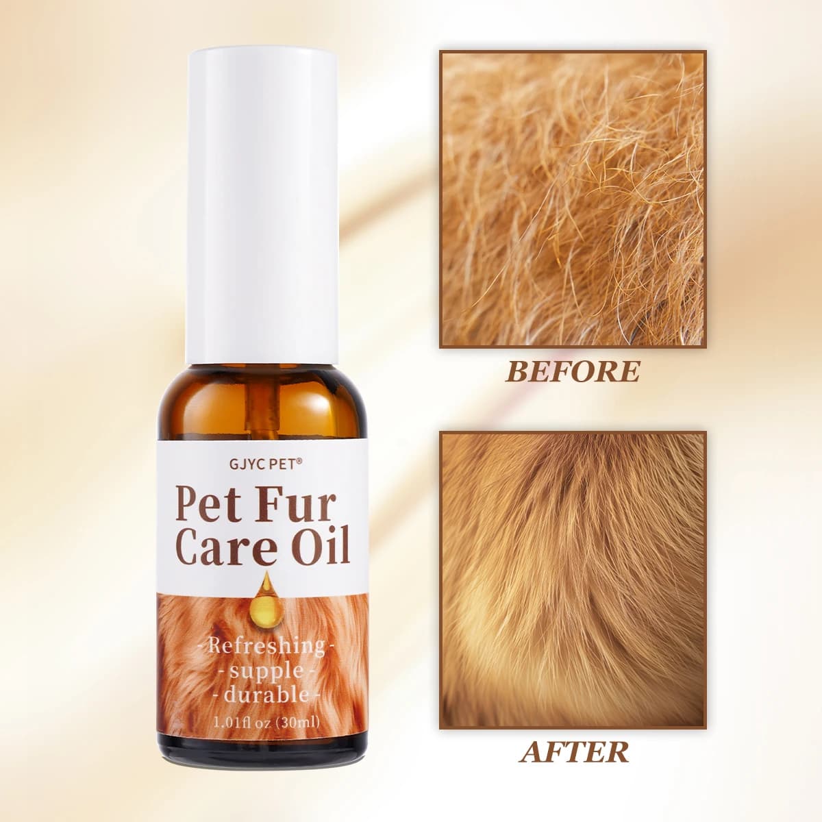 Huile de soin douce pour la peau des animaux de compagnie, formule à base de plantes, revitalisant sans rinçage, démêlant, réduit la perte, augmente la brillance du manteau pour chiens et chats
