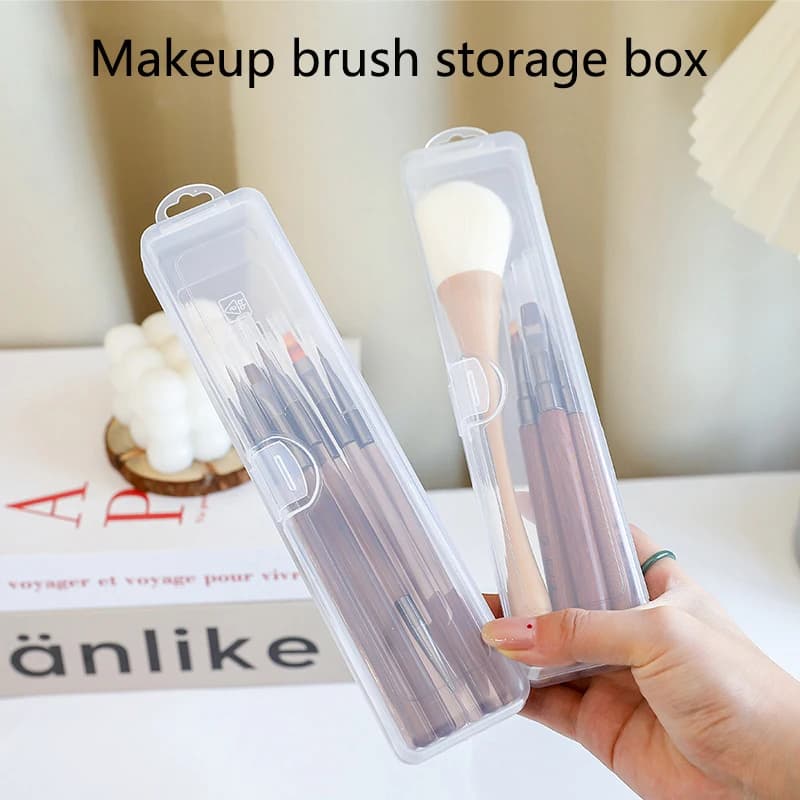 Boîte de rangement pour pinceaux de maquillage, boîtes de rangement portables multifonctions pour outils de beauté, anti-poussière et étanche à l'humidité, boîte pour pinceaux cosmétiques