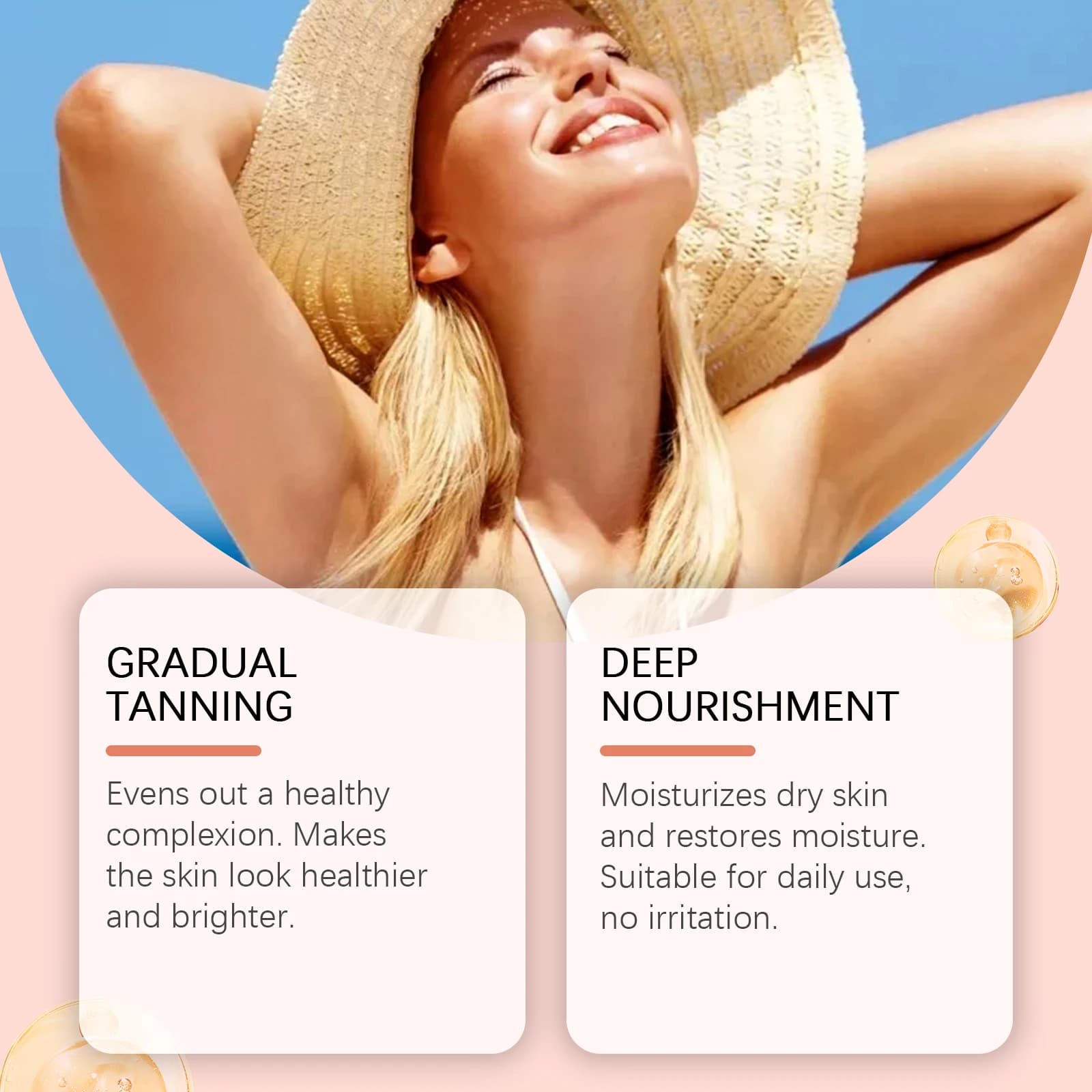 Crème de bronzage pour le corps dans le solarium