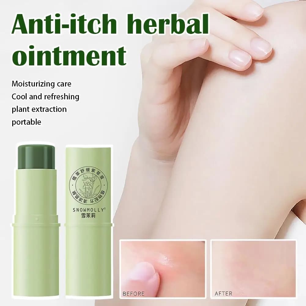Baume Apaisant Anti-Moustiques et Préventif contre les Piqûres Estivales à l'Extrait de Plante Snowmolly – Stick Herbal Apaisant