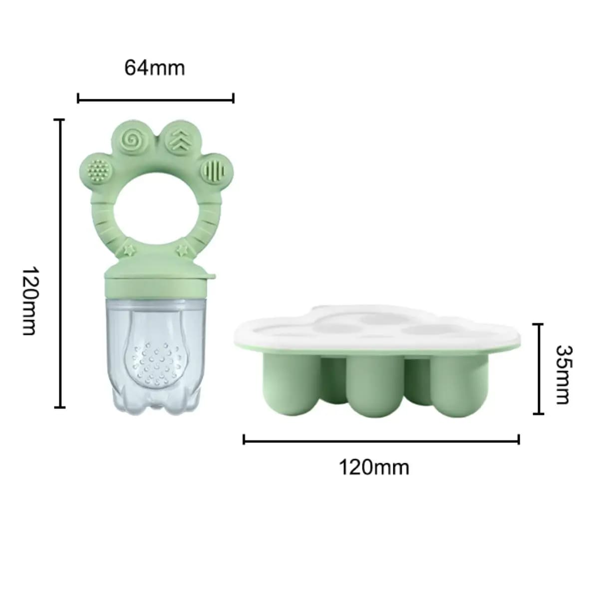 Alimentateur de fruits pour bébé et plateau de congélation combinés, moules à sucettes glacées pour lait maternel, distributeur de nourriture en silicone sans BPA, auto-alimentation pour nourrissons,