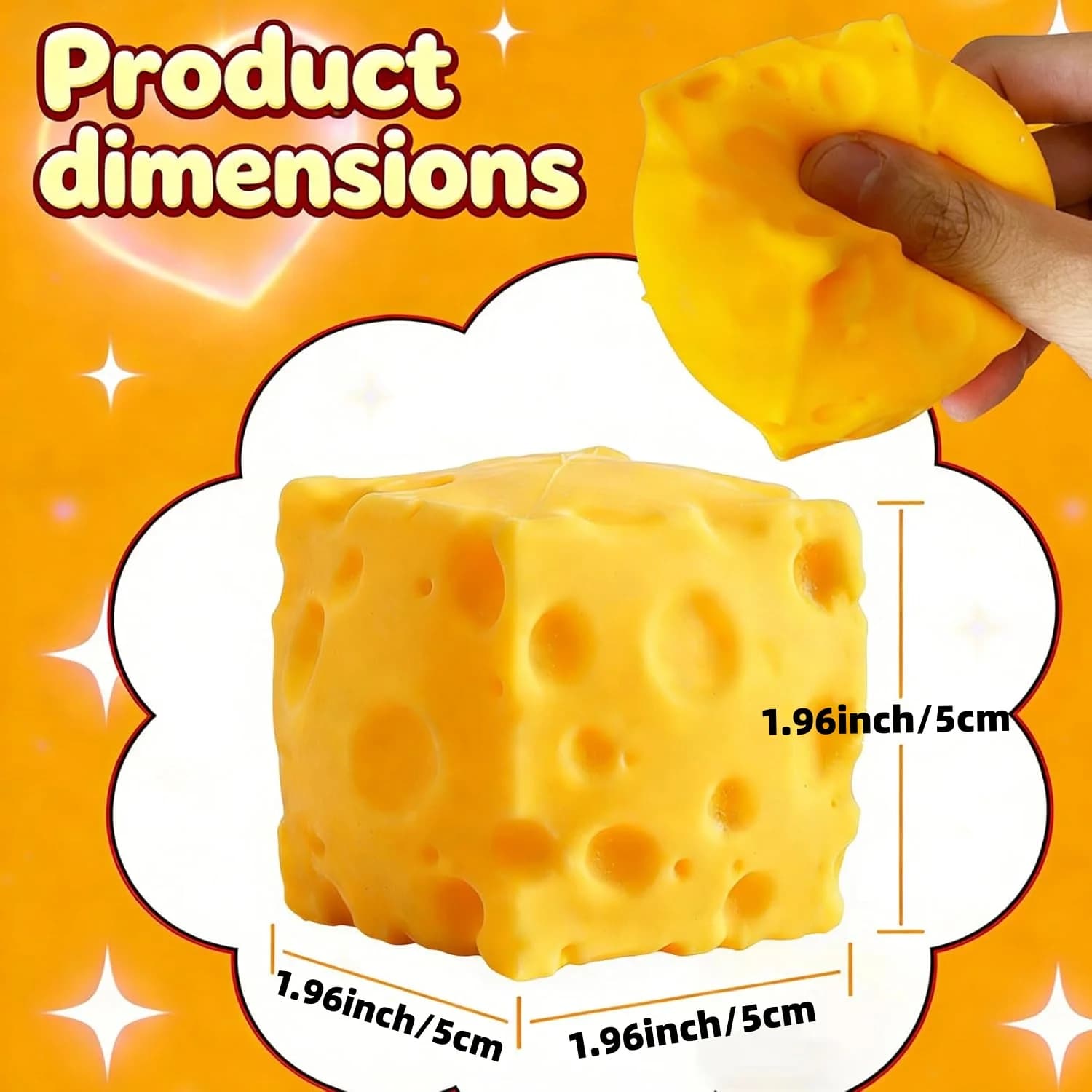 Jouet Squishy en forme de bloc de fromage, à remontée lente, doux, anti-stress, pour enfants et adultes, jouet de bureau, cadeau