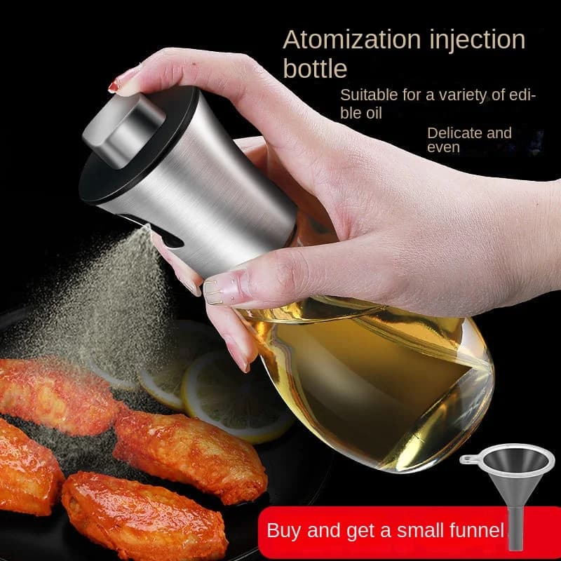 Pot de pulvérisation d'huile, pulvérisateur d'huile pour la cuisson, bouteille de pulvérisation pour Barbecue, friteuse à Air multifonction en verre, Pot d'huile de cuisson à haute pression