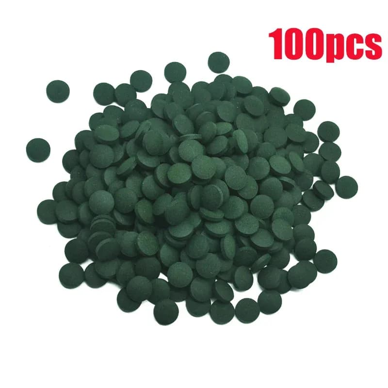 500-3000 pièces comprimés de spiruline de haute pureté spiruline sélénium riche nourriture pour poissons pour animaux de compagnie cristal rouge crevettes nourriture pour poissons aquarium spécial