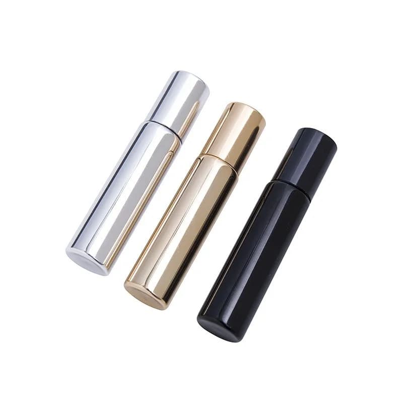 Bouteilles à roulettes d'huile essentielle en verre or/noir de 10ml, 200 pièces, avec boules à roulettes en métal, parfums rechargeables, baumes à lèvres, bouteilles à rouler