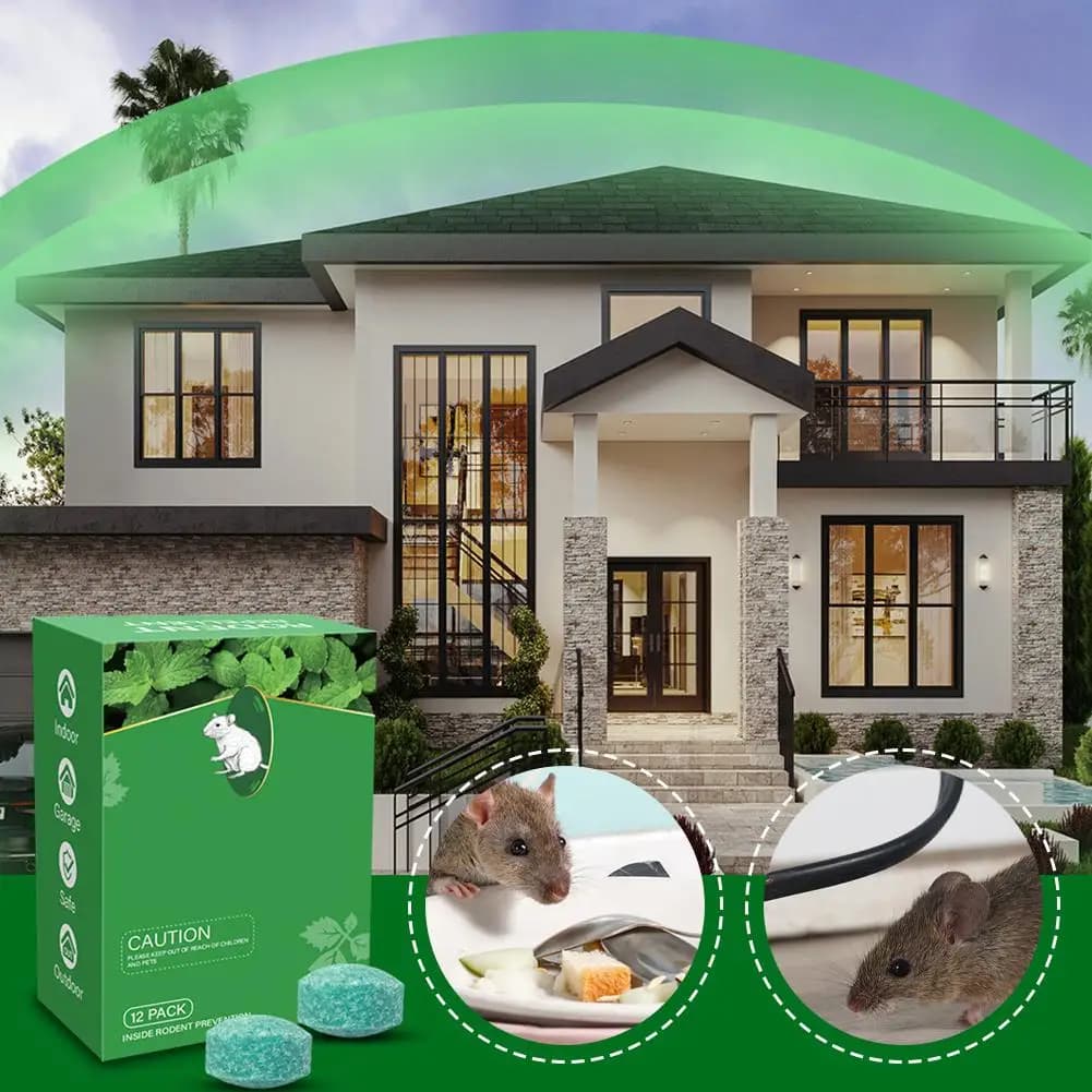 Boules répulsives naturelles pour rats, huile essentielle végétale, répulsif pour rongeurs, pour la maison, l'entrepôt, lutte antiparasitaire, parfum menthe, non toxique