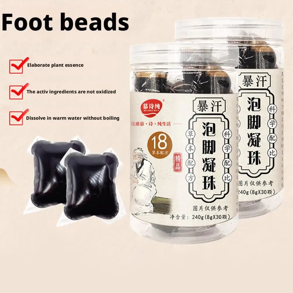 18 Essences à base de plantes naturelles formule les perles de trempage des pieds perles de bain de pieds à Dissolve rapide favorisant la Circulation des pieds pour toutes les personnes