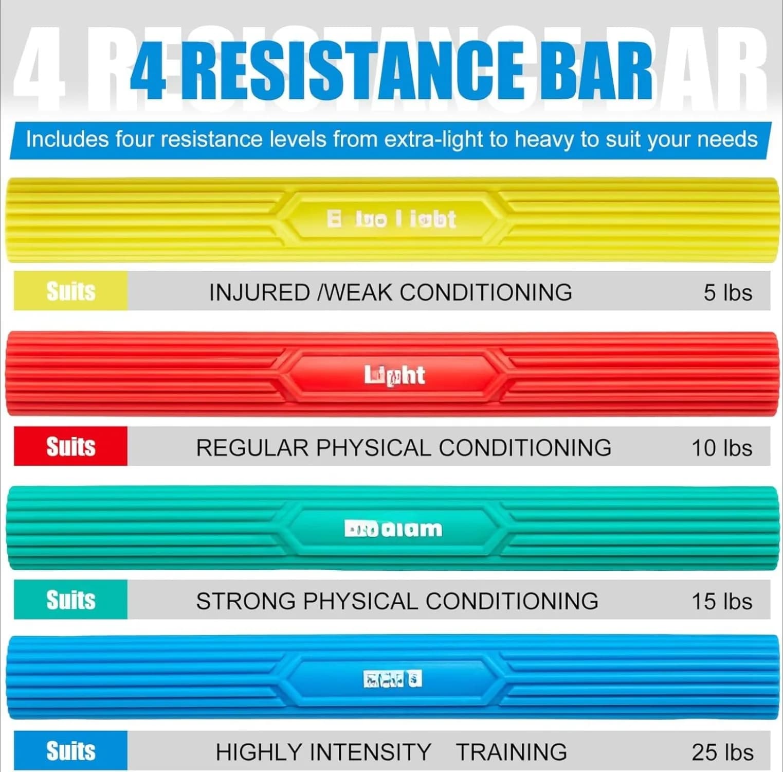 Barre de résistance pour entraînement