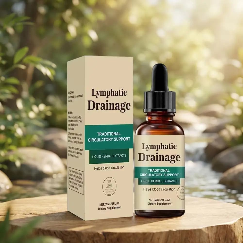 Gouttes stimulantes pour le drainage lymphatique à base de plantes : Améliorent la circulation sanguine, favorisent la détoxification corporelle, soulagent l'œdème – Un complément quotidien fiable
