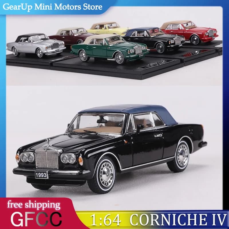 GFCC 1:64 Rolls-Royce Corniche IV 1993 Drophead Coupé Soft-Top Vintage Alliage Diecast Classique Luxe Convertible Modèle Collecteurs