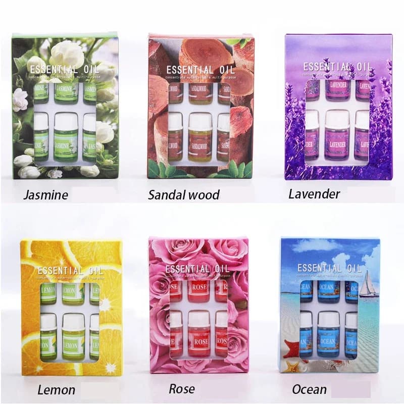 Y 6 pièces/ensemble 3ML huiles essentielles à base de plantes pures pour Humidificadores Difusores Aromaterapia bureau à domicile aromathérapie détendre parfums