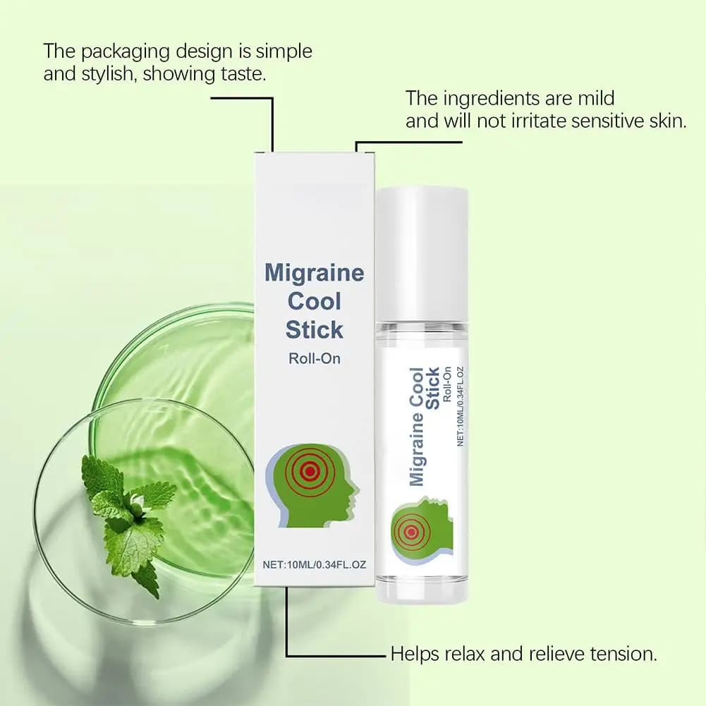 Huile Essentielle de Menthe à Base de Plantes en Roll-on – Soulagement Rapide Tension Tête et Stress – Rafraîchissant et Apaisant Piqûres de Moustiques – Huile Corporelle Portable
