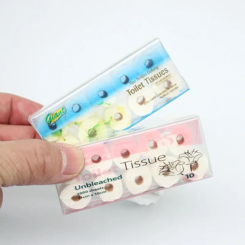 Maison de poupée Mini serviette en papier 1/12 échelle rouleaux miniatures