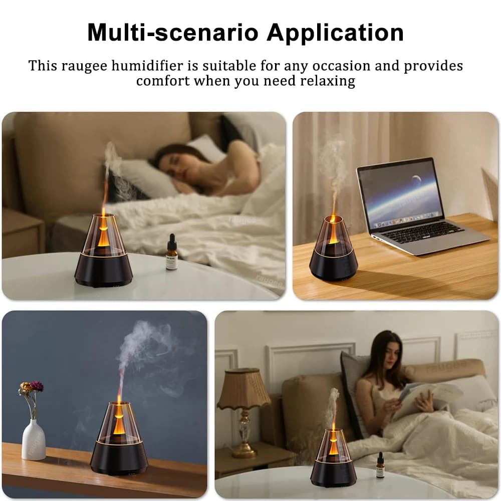 Humidificateur d'air USB Mini diffuseur d'huile essentielle d'arôme maison muet automatique brumisateur diffuseur de parfum avec veilleuse colorée