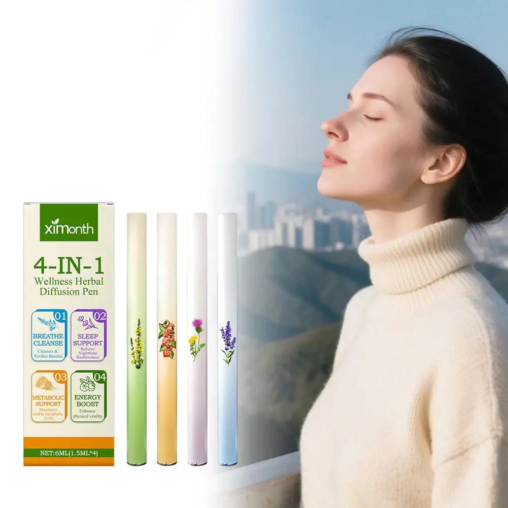 Stylo désodorisant à base de plantes naturelles, stylo désodorisant, améliore la vitalité, barre désodorisante, améliore la santé respiratoire 4 en 1