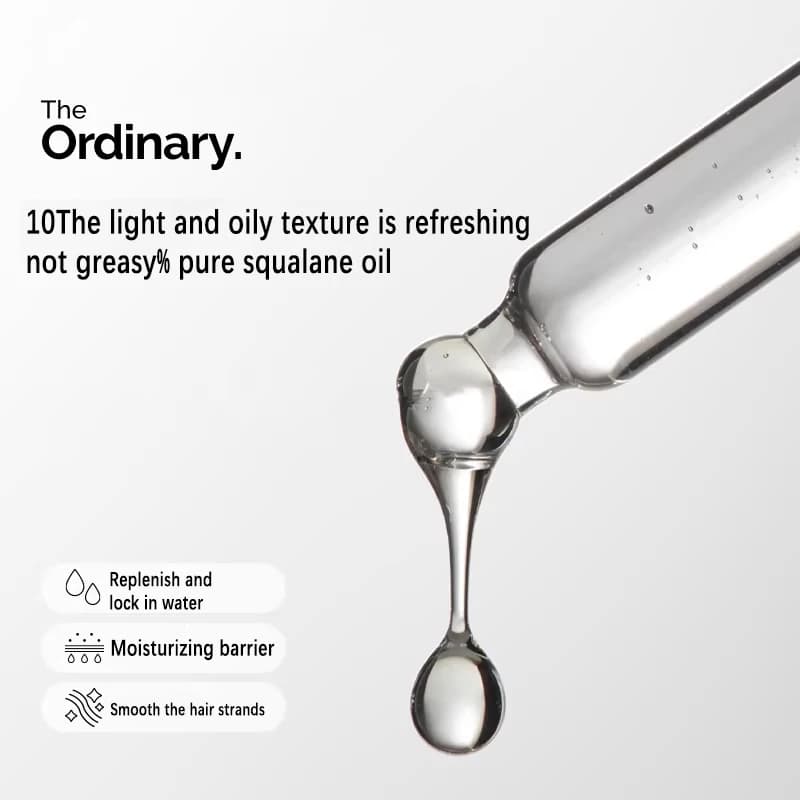 Squalane 100% dérivé aux plantes pour l'hydratation de la peau et des cheveux Sérum pour le visage 30 ml Peut empêcher la perte d'œuvre des facteurs d'hydratation + HA 100 ml
