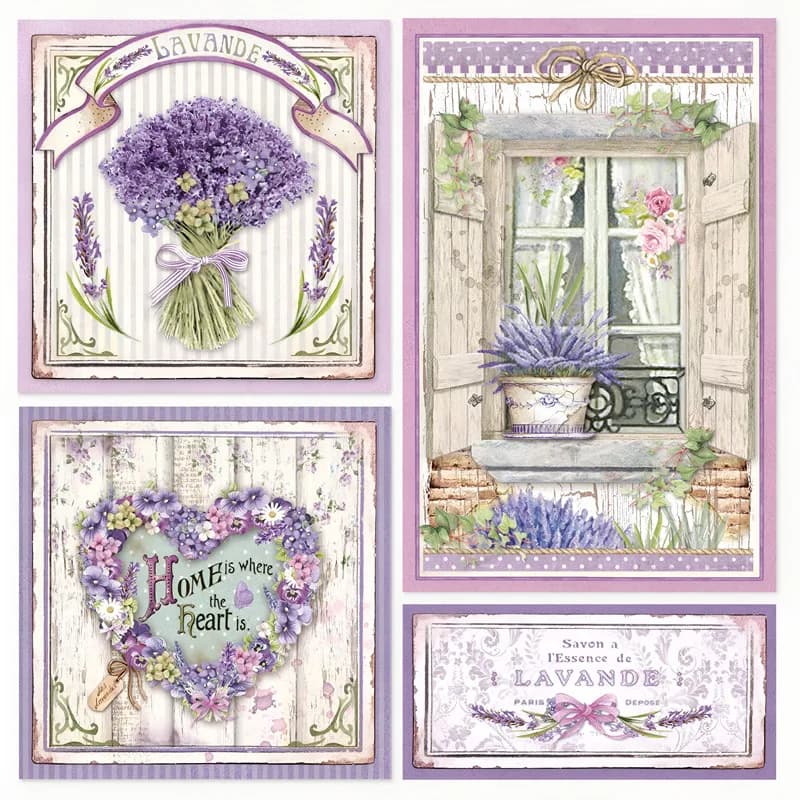 Autocollants lavande provençale, artisanat et Scrapbooking, autocollants décoratifs pour livre de jouets pour enfants, papeterie de bricolage
